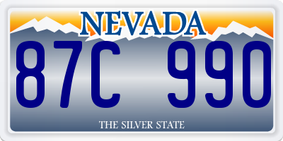 NV license plate 87C990