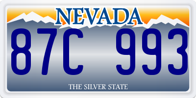 NV license plate 87C993