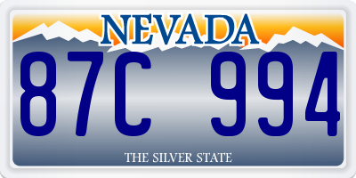 NV license plate 87C994