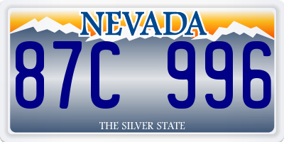 NV license plate 87C996