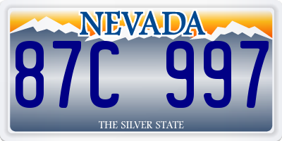 NV license plate 87C997