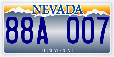 NV license plate 88A007
