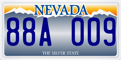 NV license plate 88A009