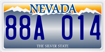 NV license plate 88A014