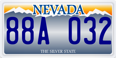 NV license plate 88A032