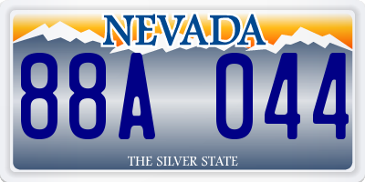 NV license plate 88A044