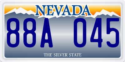 NV license plate 88A045