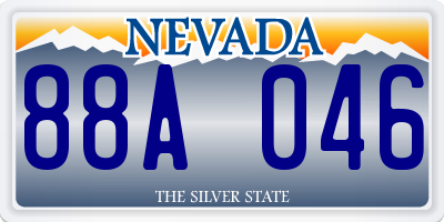 NV license plate 88A046