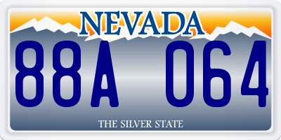 NV license plate 88A064