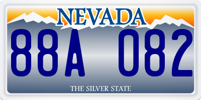 NV license plate 88A082