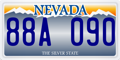 NV license plate 88A090