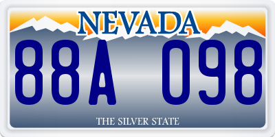 NV license plate 88A098
