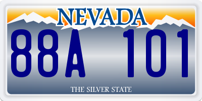 NV license plate 88A101