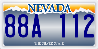 NV license plate 88A112