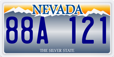 NV license plate 88A121