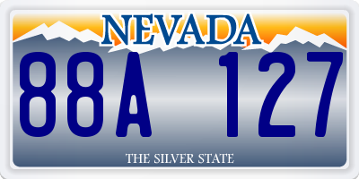 NV license plate 88A127