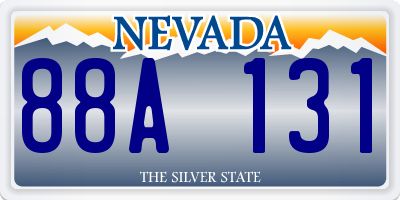 NV license plate 88A131