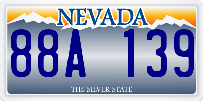 NV license plate 88A139