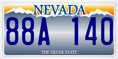NV license plate 88A140