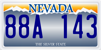 NV license plate 88A143