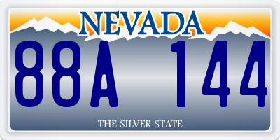 NV license plate 88A144