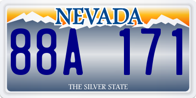 NV license plate 88A171