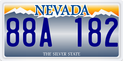 NV license plate 88A182