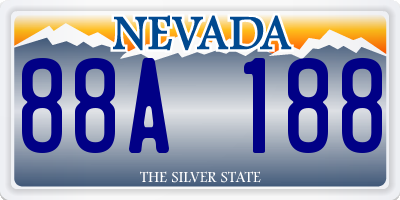 NV license plate 88A188