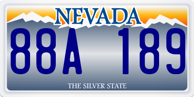 NV license plate 88A189