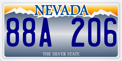 NV license plate 88A206
