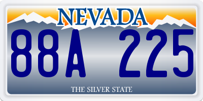NV license plate 88A225