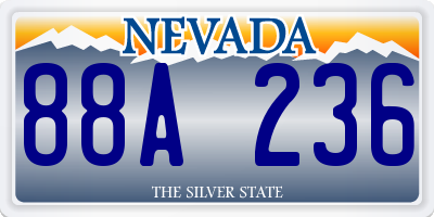 NV license plate 88A236