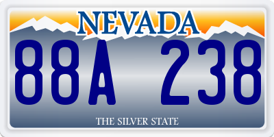 NV license plate 88A238