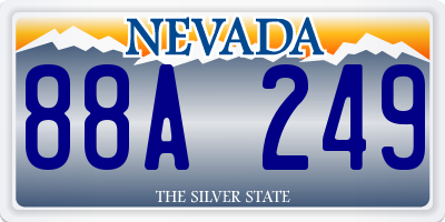 NV license plate 88A249
