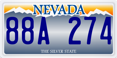 NV license plate 88A274