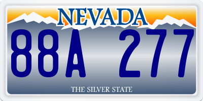 NV license plate 88A277