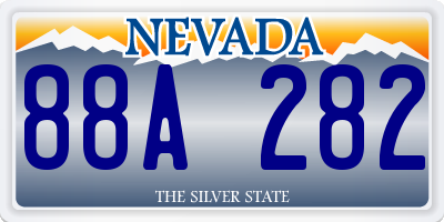 NV license plate 88A282