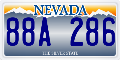 NV license plate 88A286