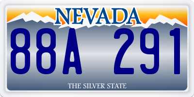 NV license plate 88A291
