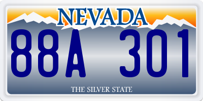 NV license plate 88A301