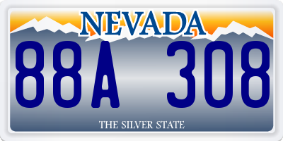 NV license plate 88A308