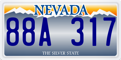 NV license plate 88A317