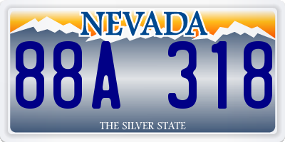 NV license plate 88A318