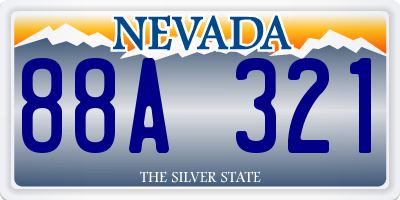 NV license plate 88A321