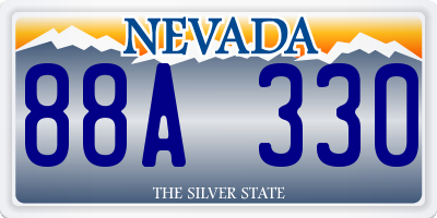 NV license plate 88A330