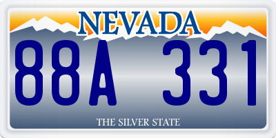 NV license plate 88A331
