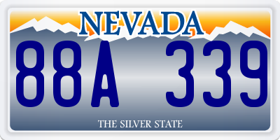 NV license plate 88A339