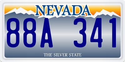 NV license plate 88A341