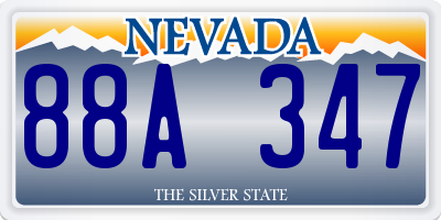NV license plate 88A347
