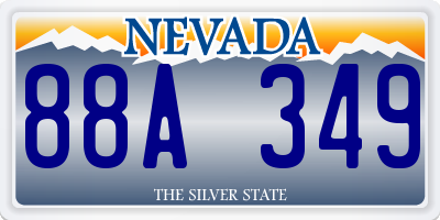 NV license plate 88A349